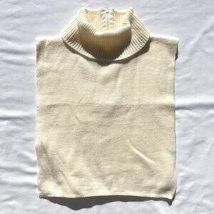 Vintage Kelley & Lang Turtleneck Knit Dickie Womens Cream Ivory